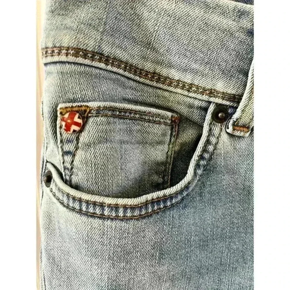 NWT HUDSON Jeans Ankle Ginny Straight Size 27 Light wash raw hem RUNWAY MSRP$198 - Picture 6 of 9